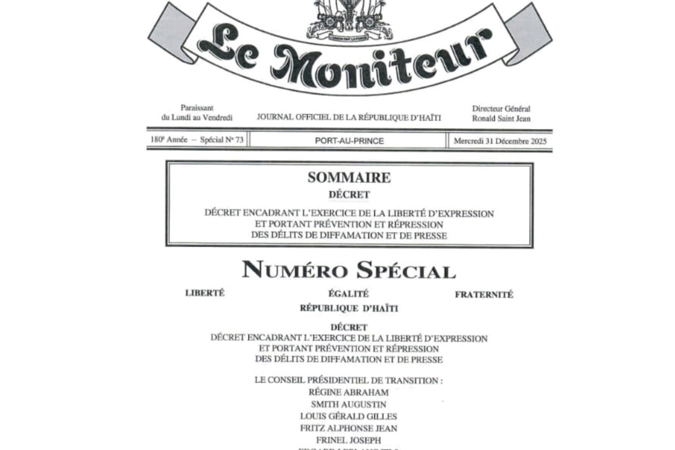 Décret sur la liberté d’expression : la presse haïtienne monte au créneau