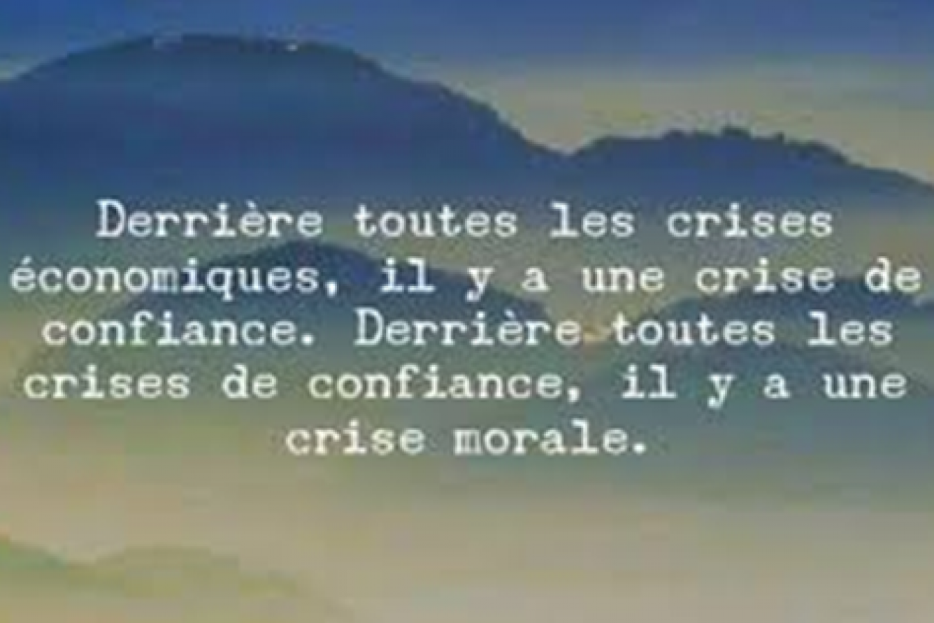 Effondrement de la valeur morale