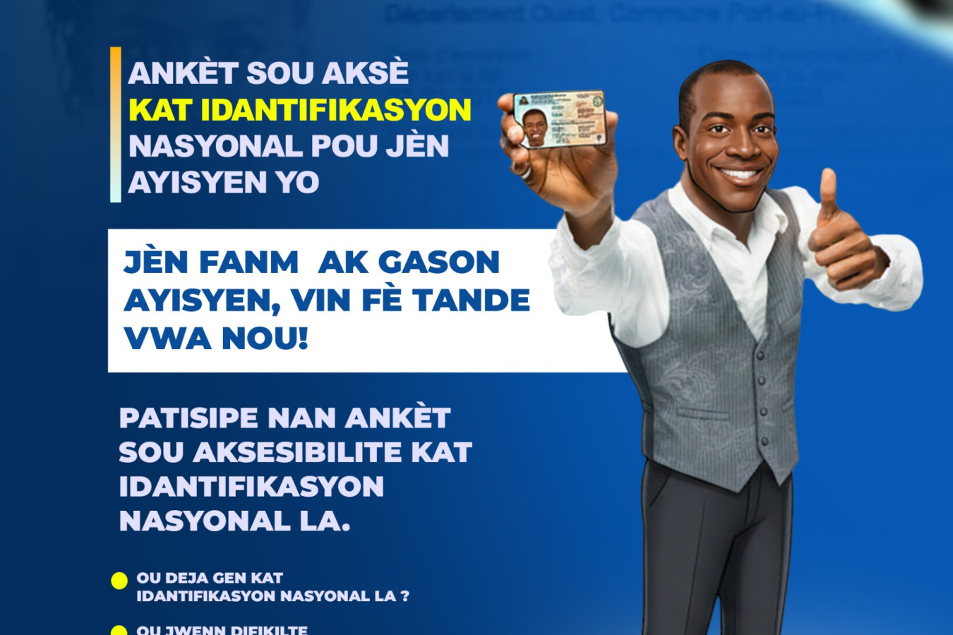 Le CRI et l’OJH sondent les jeunes sur leur accès à la CIN