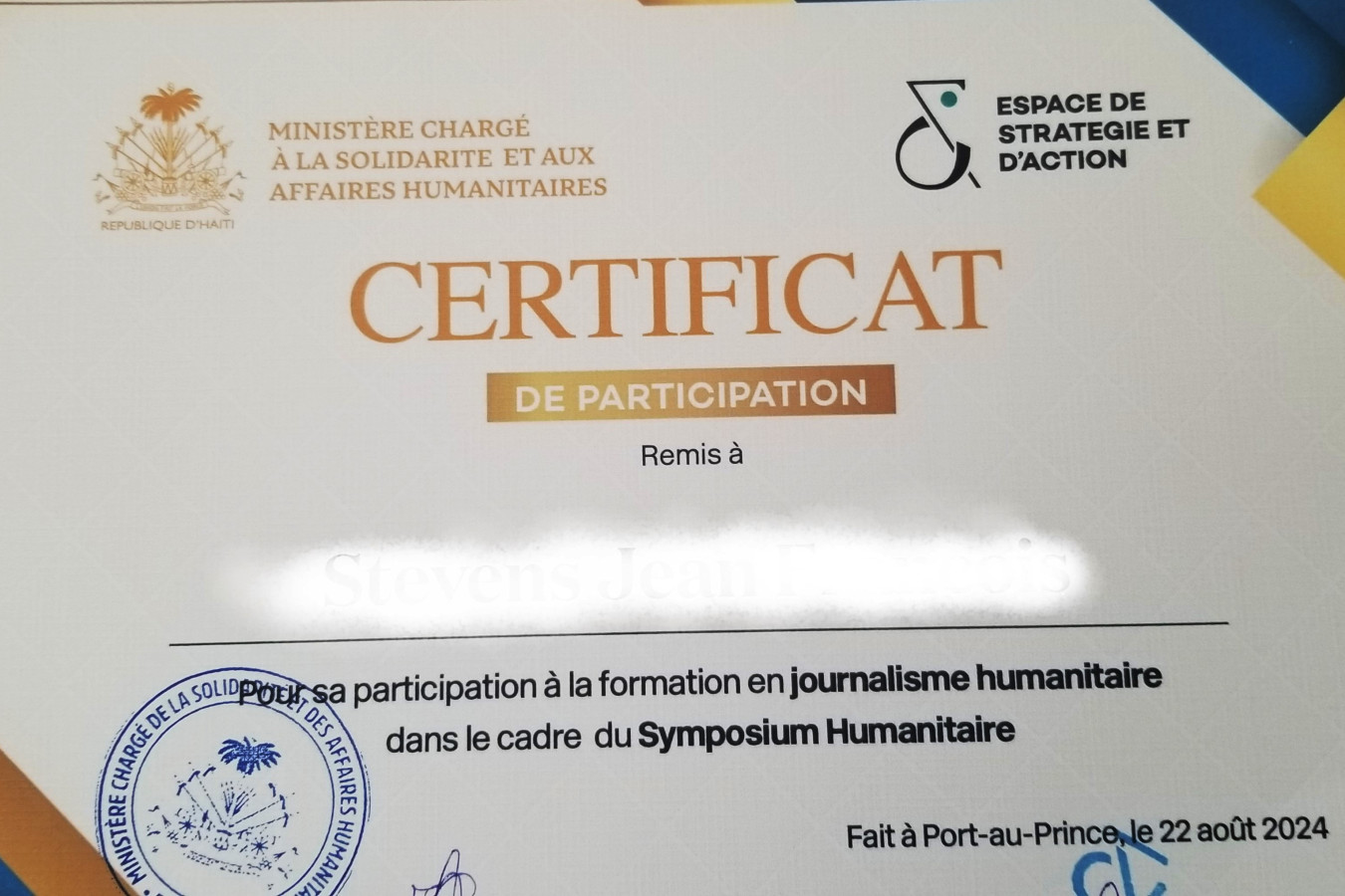 Les journalistes, premiers bénéficiaires du symposium humanitaire